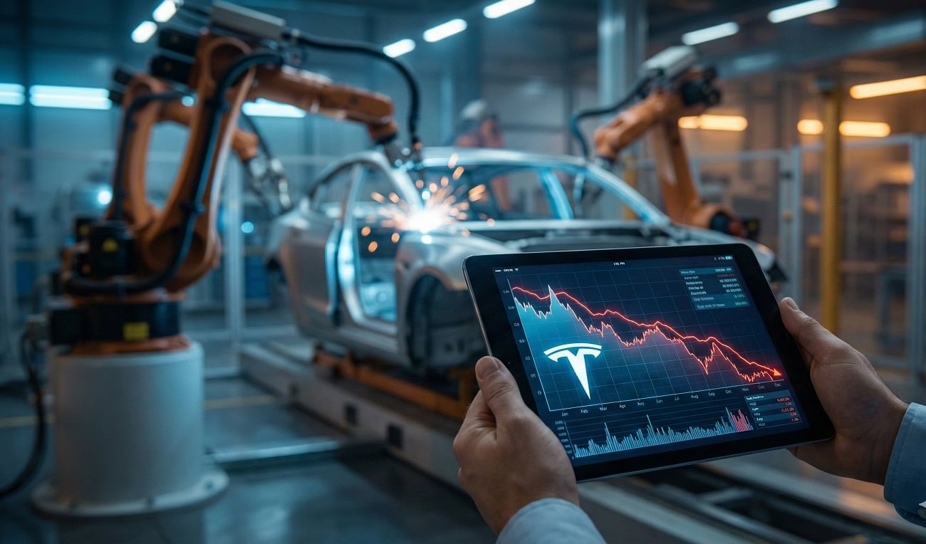 Tesla hisseleri iyi satฤฑลlara raฤmen sert dรผลtรผ