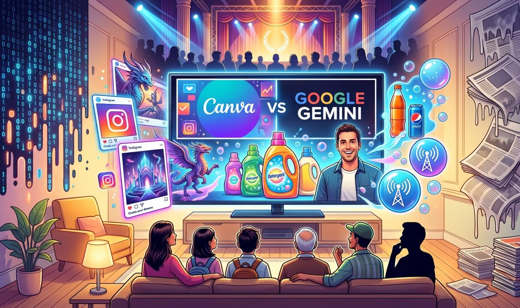 Bir deterjanla aynı TV kuşağında Canva ve Gemini reklamı!