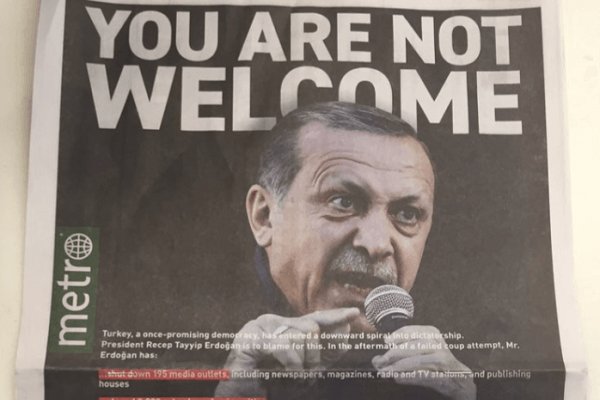 New York Metrosu Gazetesi'nden Erdoğan için ağır manşet
