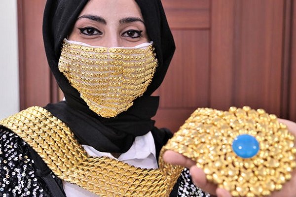 Gelinler için altın maske üretildi