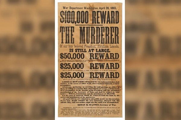 Lincoln'ü vuranlara ödül vadeden afişe rekor fiyat