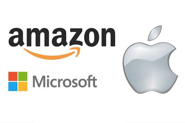 Amazon ve Microsoft, Apple'ı geçmeye hazırlanıyor