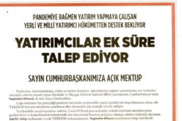 Yerli ve milli yatırımcılardan Erdoğan'a gazete ilanlı "bitiyoruz" uyarısı