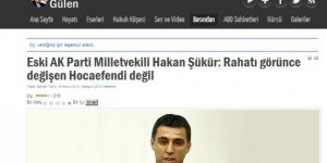Şükür'ün istifası Gülen'in internet sitesinde